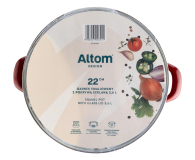 Altom Garnek emaliowany 22 cm 3,6 l pokrywka merlot indukcja - 1611127 - zdjęcie 4